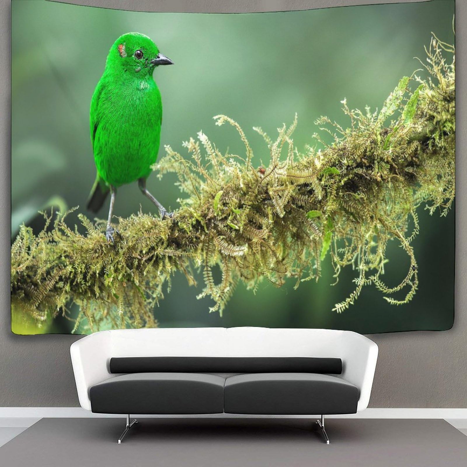 kaiyun 180cmx230cm Tapestry Green Feathers Bird Tapestries Birds Animals 3D Printing Wall Hanging Home Decorations