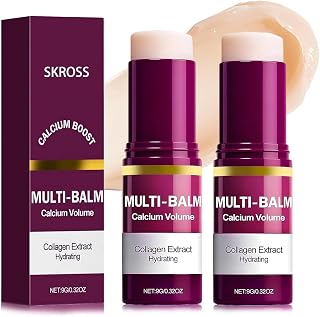 2 Pcs Calcium Multi Balm, Calcium Volume Multi Balm – Korean Collagen Moisturizing Stick for Anti-Aging, Hydrating & Firming Treatment with Vitamin E – Suitable for Eyes, Face, Neck, All Skin Types