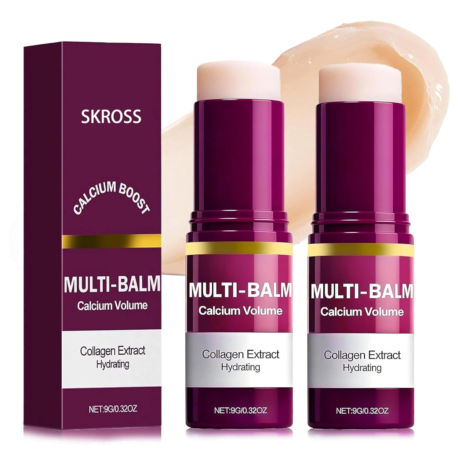 2 Pcs Calcium Multi Balm - Anti-Aging Hydrating Stick