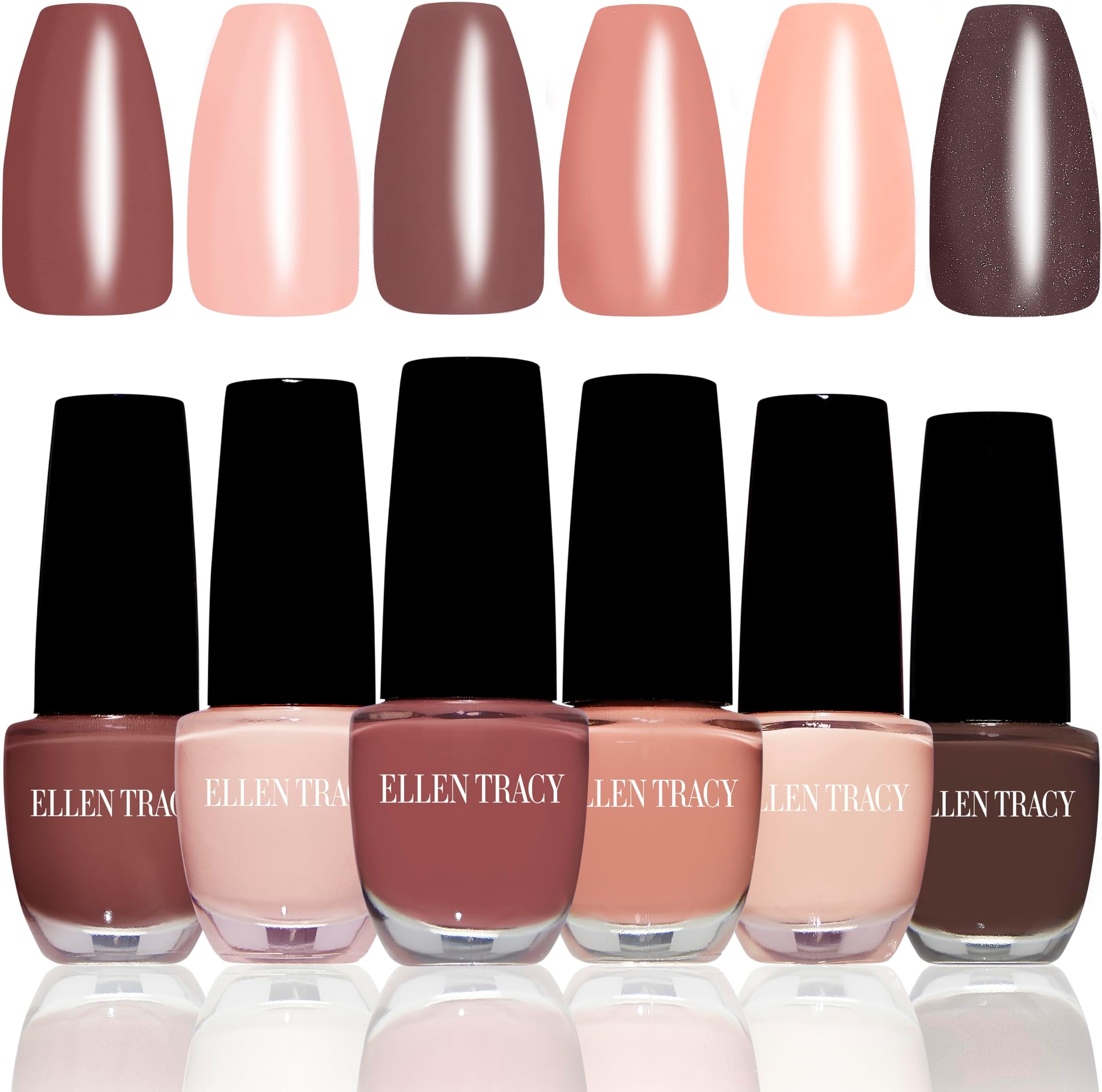 Morovan Fingernail Nail Polish Set Nude Pink Air Dry Regular Nail Polish Pack 0