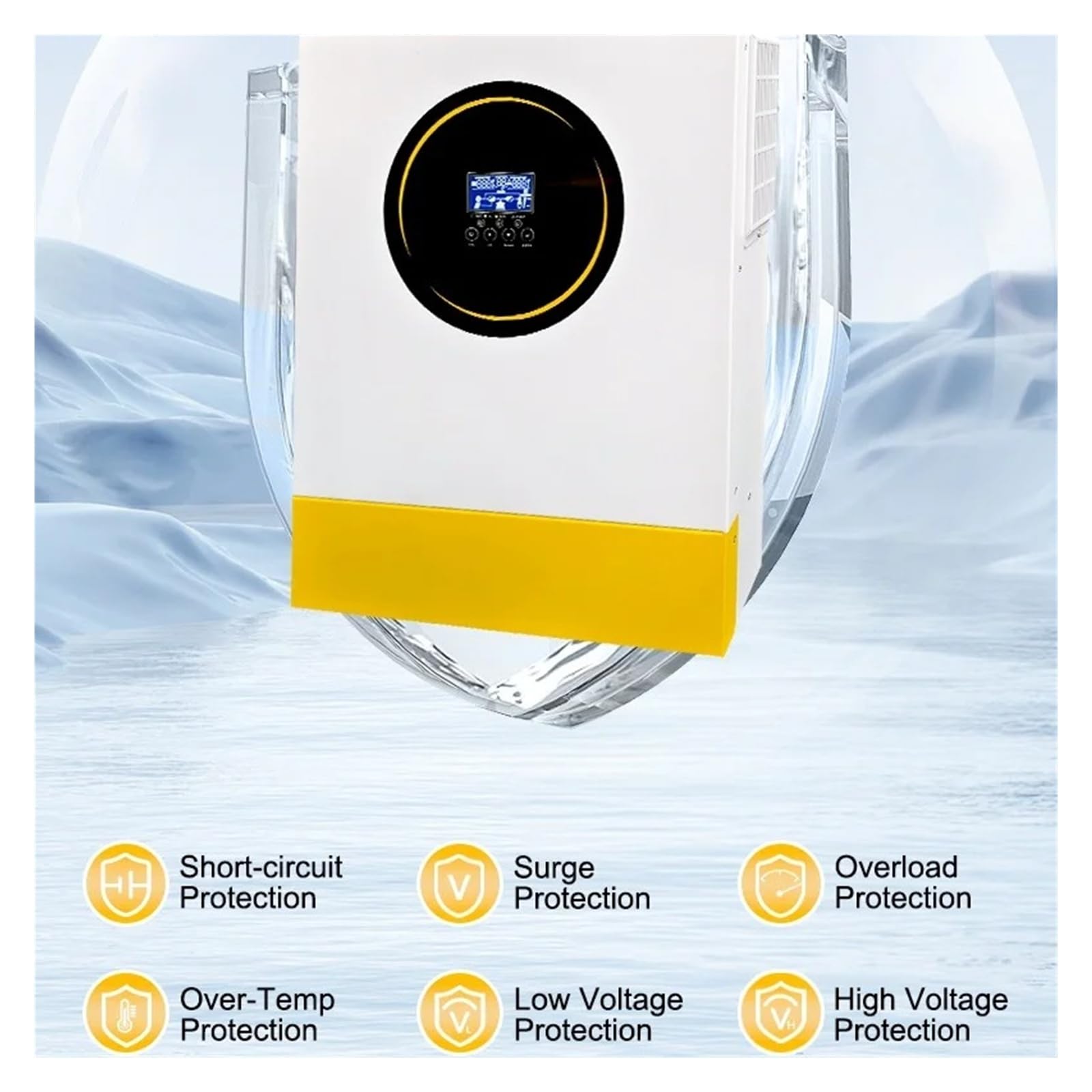 Convertisseur Onduleur Solaire pour Hybride 11kw 62 KW 35 KW 24V 48V MPPT Intégré 100a 120a 160a Chargeur Hors/sur Réseau Système Onduleur(6200)