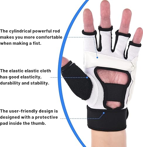 Miniatura 3 de Guantes de boxeo de kickboxing, guantes de boxeo para hombres, mujeres, niños, medio dedo, saco de boxeo, guantes de lucha para hombres y mujeres,