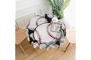 Baseball Softball Round Table Cloths