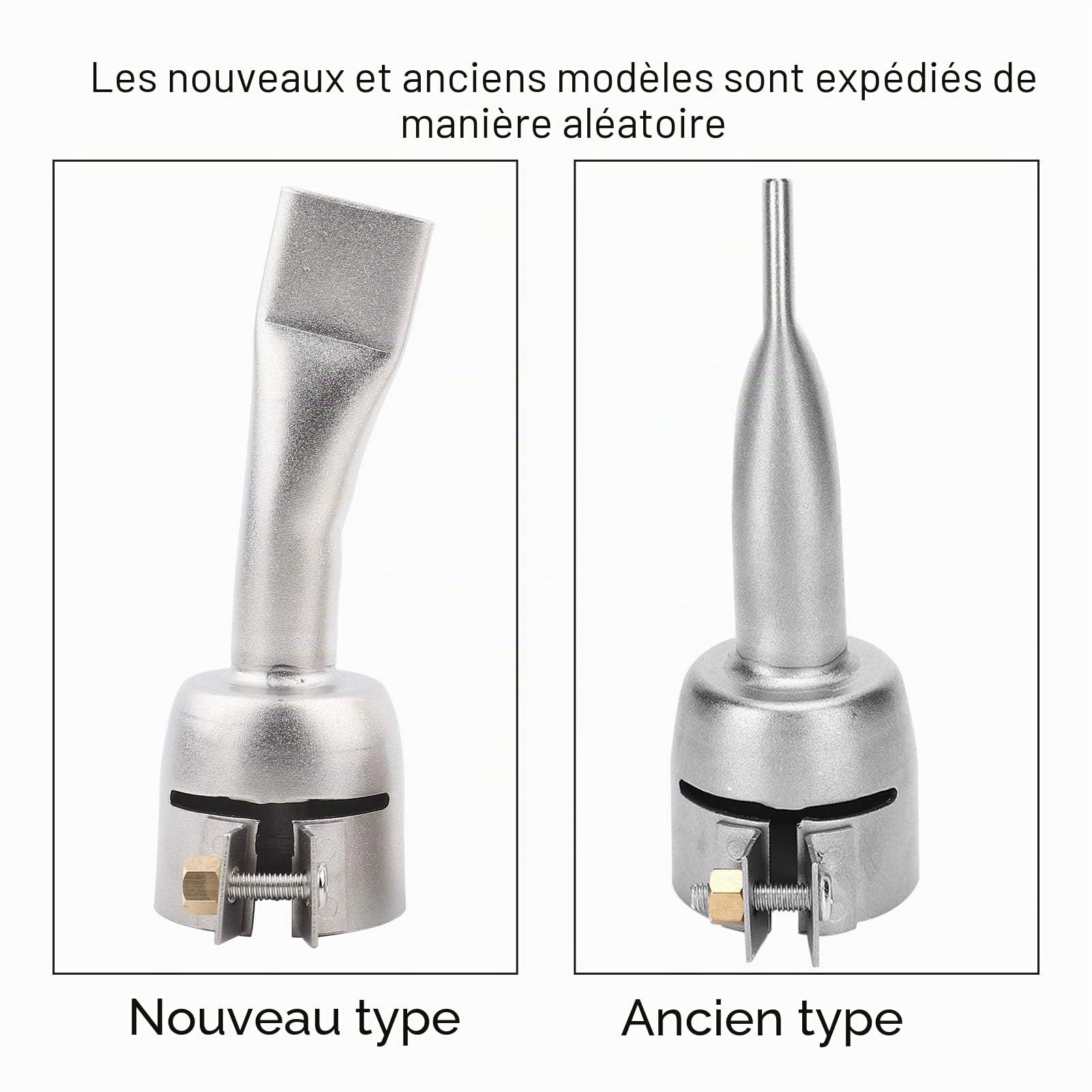 2 Pièces Buse de Soudage à Air Chaud en Acier Inoxydable pour Feuille de Plastique PVC Accessoires de Soudure Pointe de Soudage en Plastique