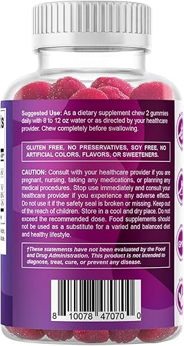 Miniatura 9 de Vitamatic Gomitas de biotina de 10,000 mcg para un cabello, piel y uñas más fuertes, 60 gomitas veganas, también llamadas vitamina B7 (2 botellas)