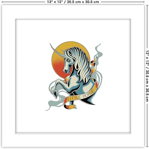 Miniatura 6 de Trends International Gallery Pops The Witcher Season 3 - Arte de pared con tatuaje de caballo pequeño, versión enmarcada en blanco, 12 x 12 pulgadas
