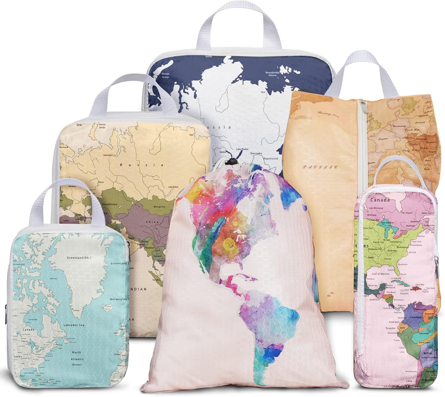 6 Pcs Compression Packing Cubes Travel for Suitcases