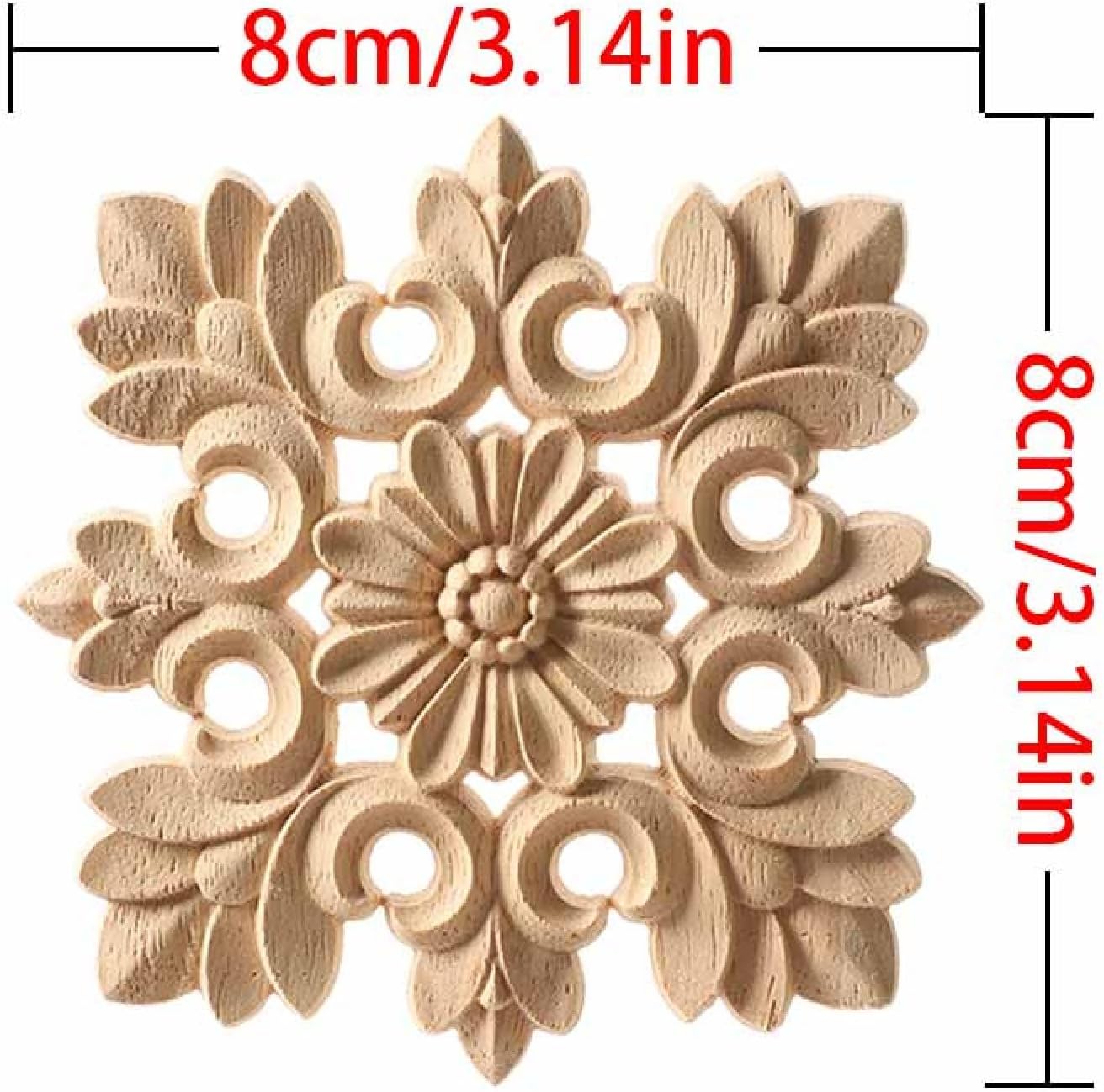 Built in Cabinetry Mirrors Wood Carved Corner Onlay Applique Unpainted Frame Cupboard Cabinet Decal Home Furniture Decoration 8 * 8Cm