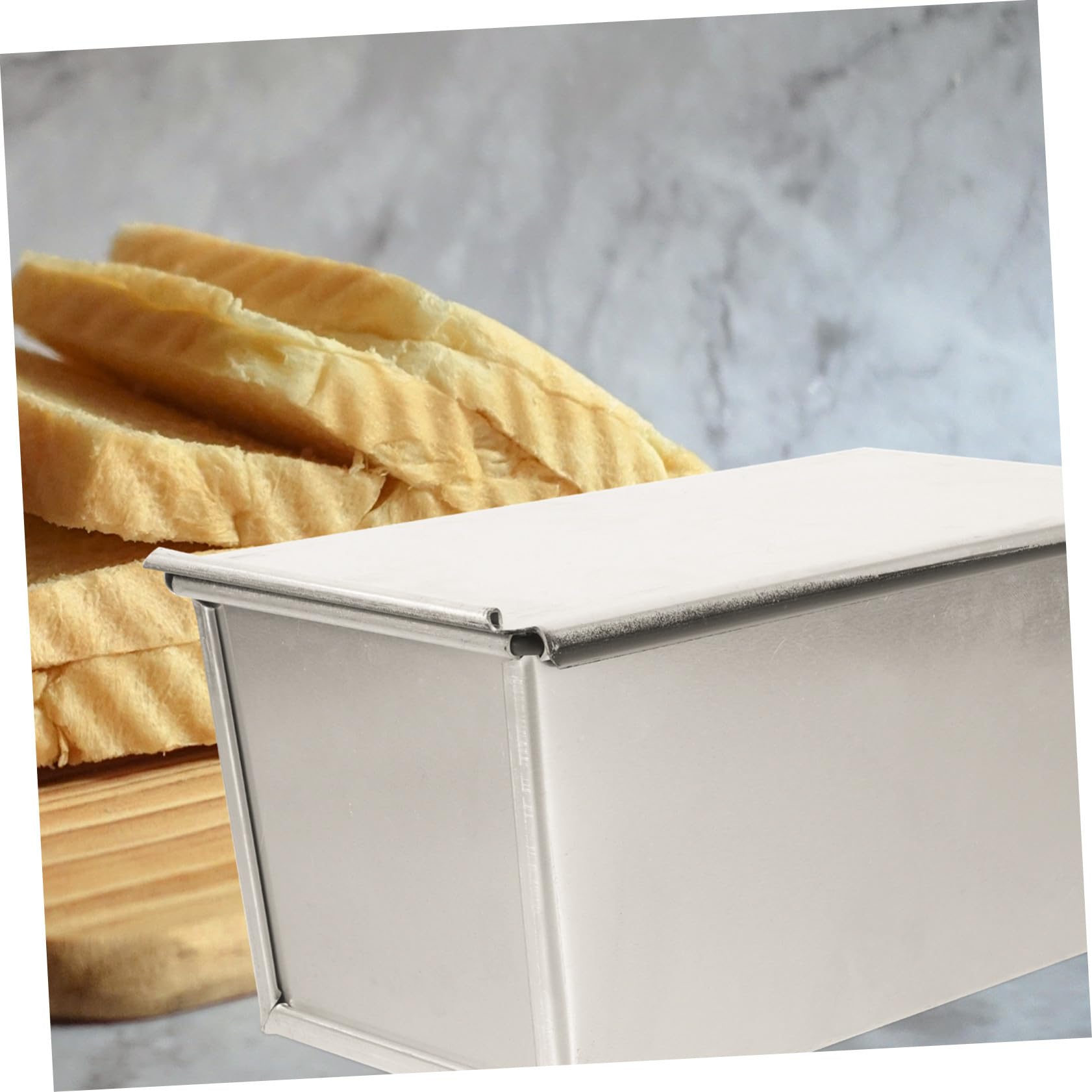 OUNONA Brotform Schnelle Wärmeleitung Große Kapazität Antihaftbeschichtete aus Aluminiumlegierung mit Deckel für Täglichen Gebrauch in Küche