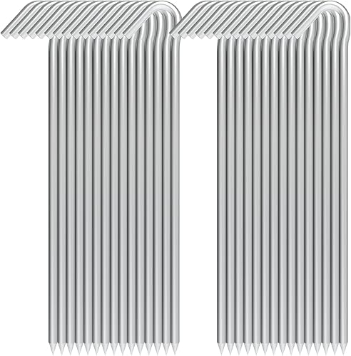 Estaca de tienda de 9 pulgadas, estacas inflables de jardín, estacas de tienda de metal, estacas de alta resistencia para el suelo, ganchos de