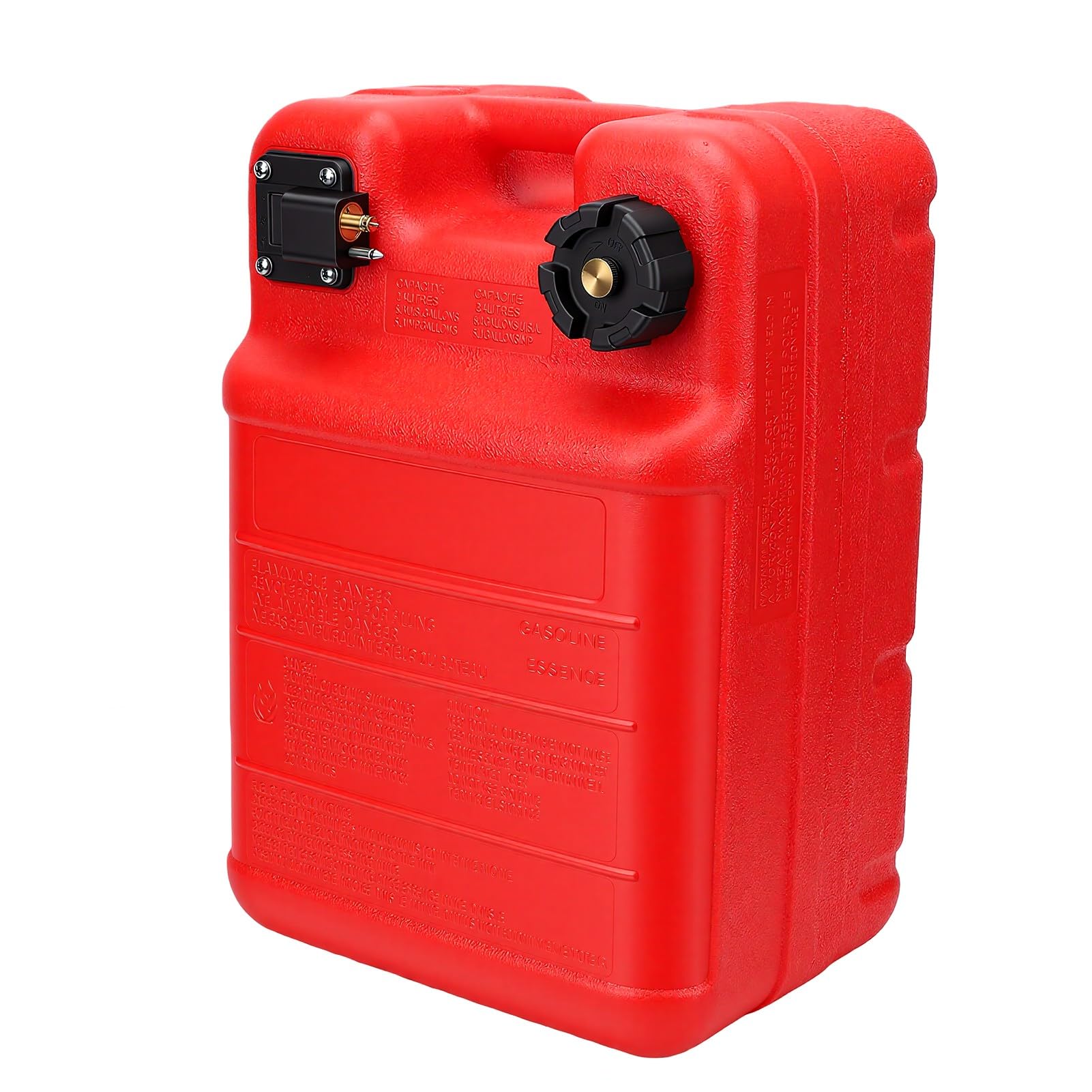 Serbatoio Carburante Marino Portatile da 24 Litri da 6 Galloni, con Tubo Carburante da 3 Metri, Serbatoi di Rifornimento Motore per Barche per Stoccaggio Gas Barca a Motore
