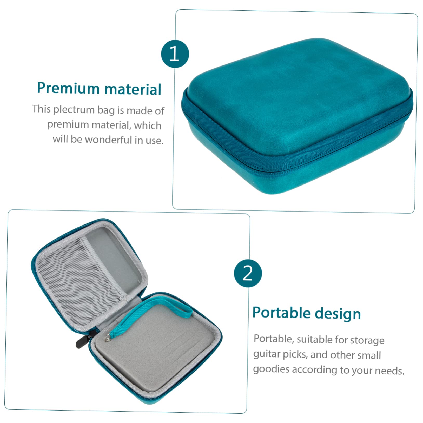 GALPADA 3pcs Guitar Plectrum Bag Portable Case for Guitar Picks Lightweight Organizer for Accessories Scratch Resistant Chic Design for Musicians