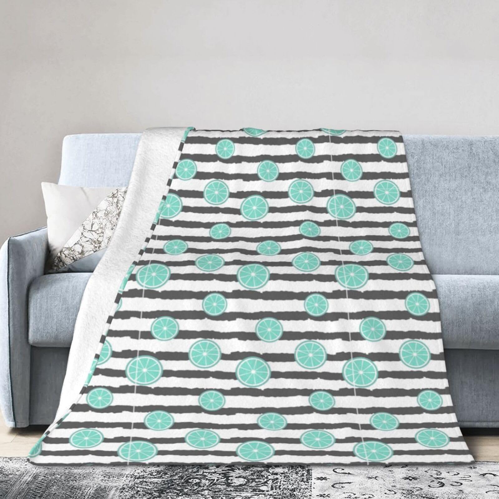 Noble Ren Lemon Slices Ultra-Soft Micro Fleece Blanket Winter Warm Soft Lannel Fleece Throw Blanket For Couch Sofa Bed 80"X60"