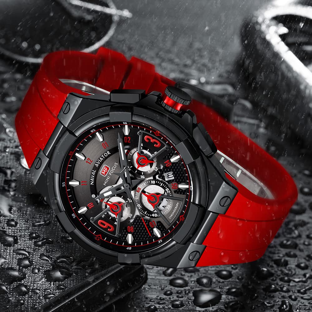 AIMES Reloj para hombre, deportivo, militar, impermeable, cronógrafo, analógico, de cuarzo, cara grande, clásico, elegante, casual, diseñador, negocios, trabajo, regalo elegante para hombres