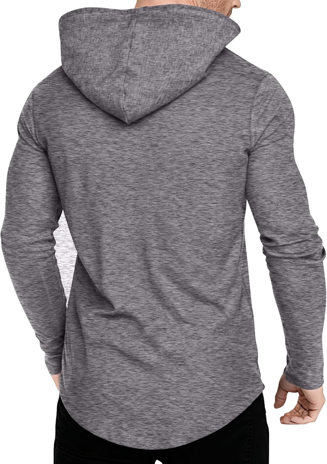 elselect Mens Fashion Athletic Hoodies Pullover Long Sleeve Casual Solid Color Sport Sweatshirts