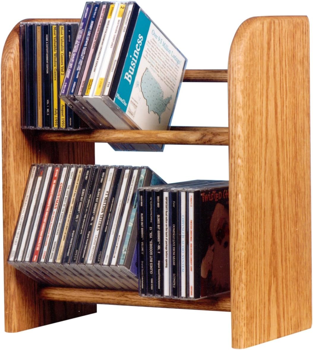 The Wood Shed Solid Oak CD Rack, Unfinished