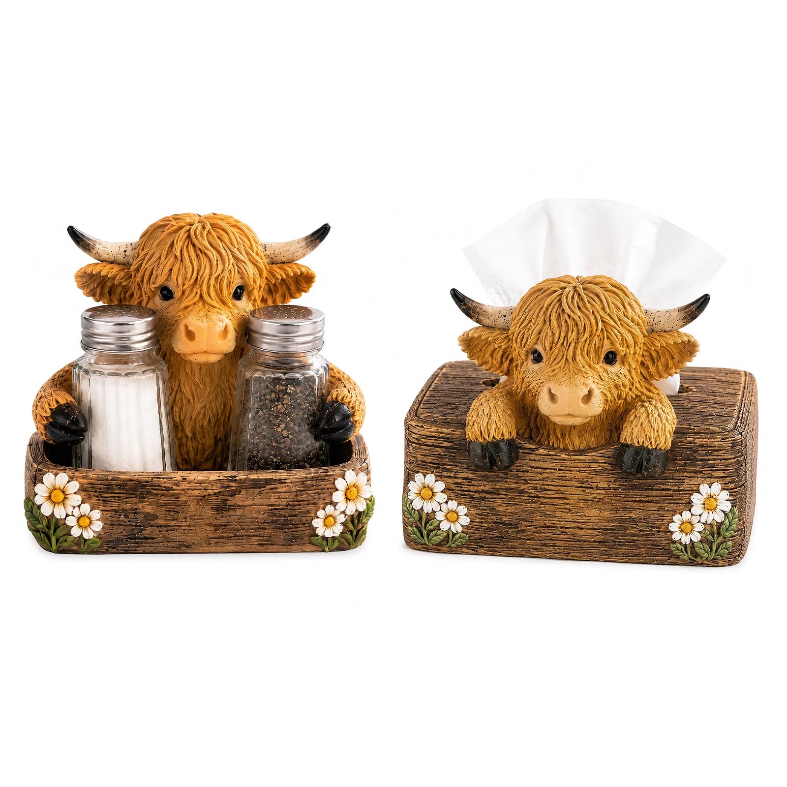 Generic Highland Cow Sale & Pepper Shaker Set per Farm (2pcs)