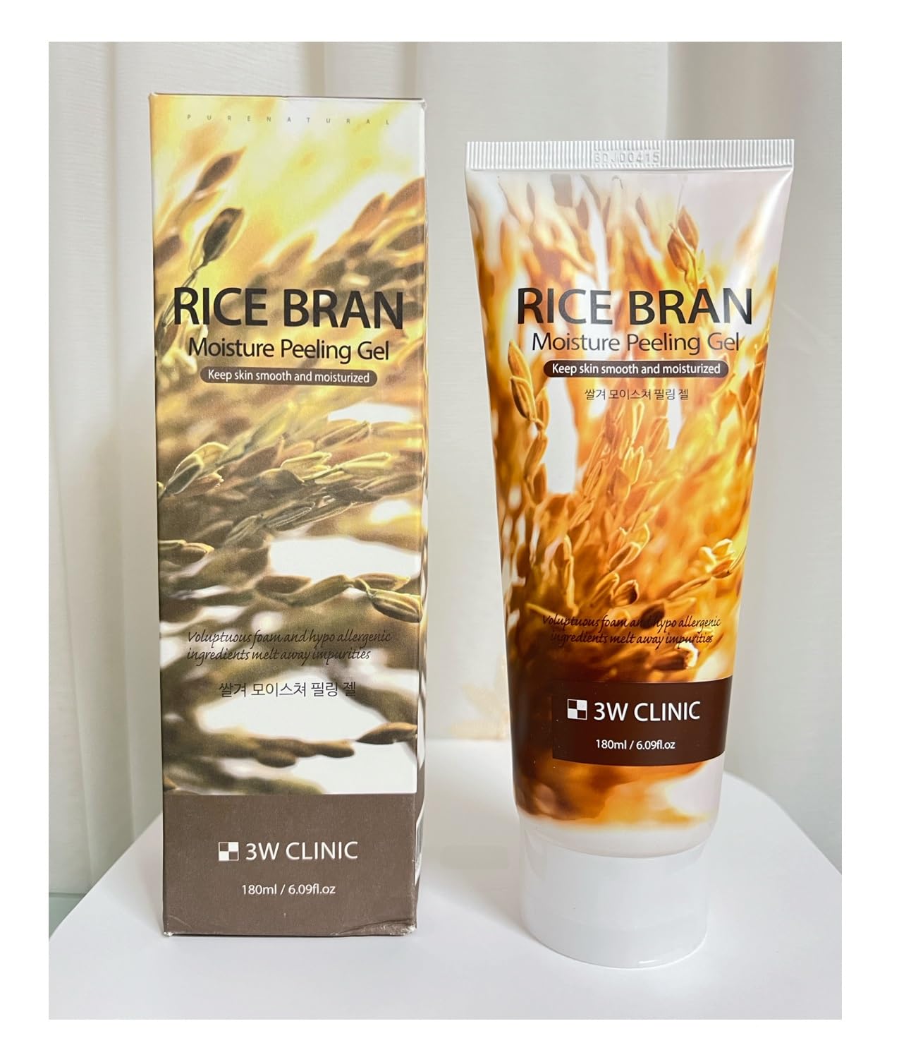 Miss Korea Official Productor_Rice Bran Moisture Peeling Gel 180ml/ 6.09 fl.oz. Exfoliation/Sebum Management/Blackhead Management with Smooth and Refreshing Feeling