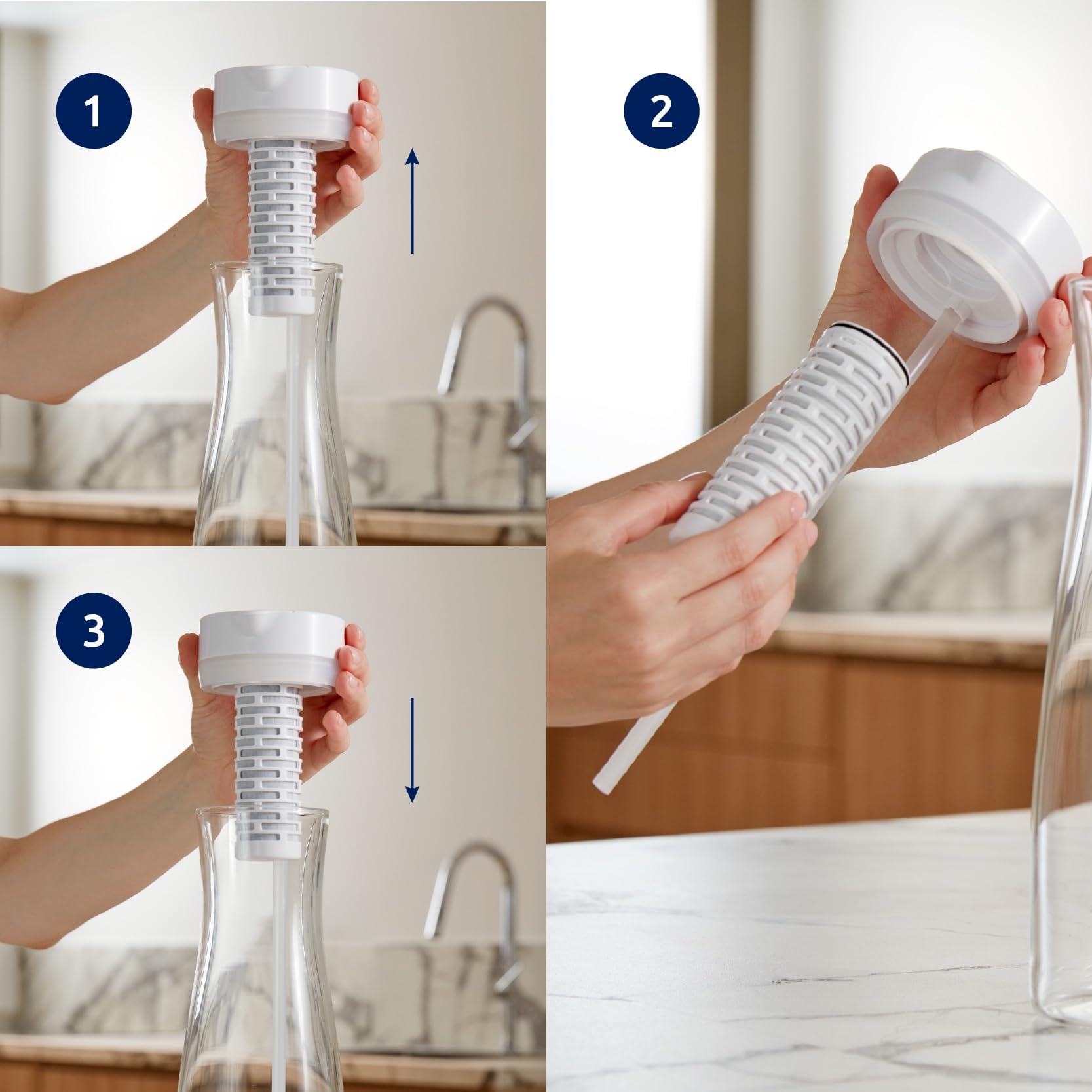 Tappwater PitcherPro SMR (4 Recambios) - jarra agua cristal 1,45L, filtración instantánea y con minerales esenciales añadidos, Elimina Cal y +60 Sustancias, Diseño Elegante