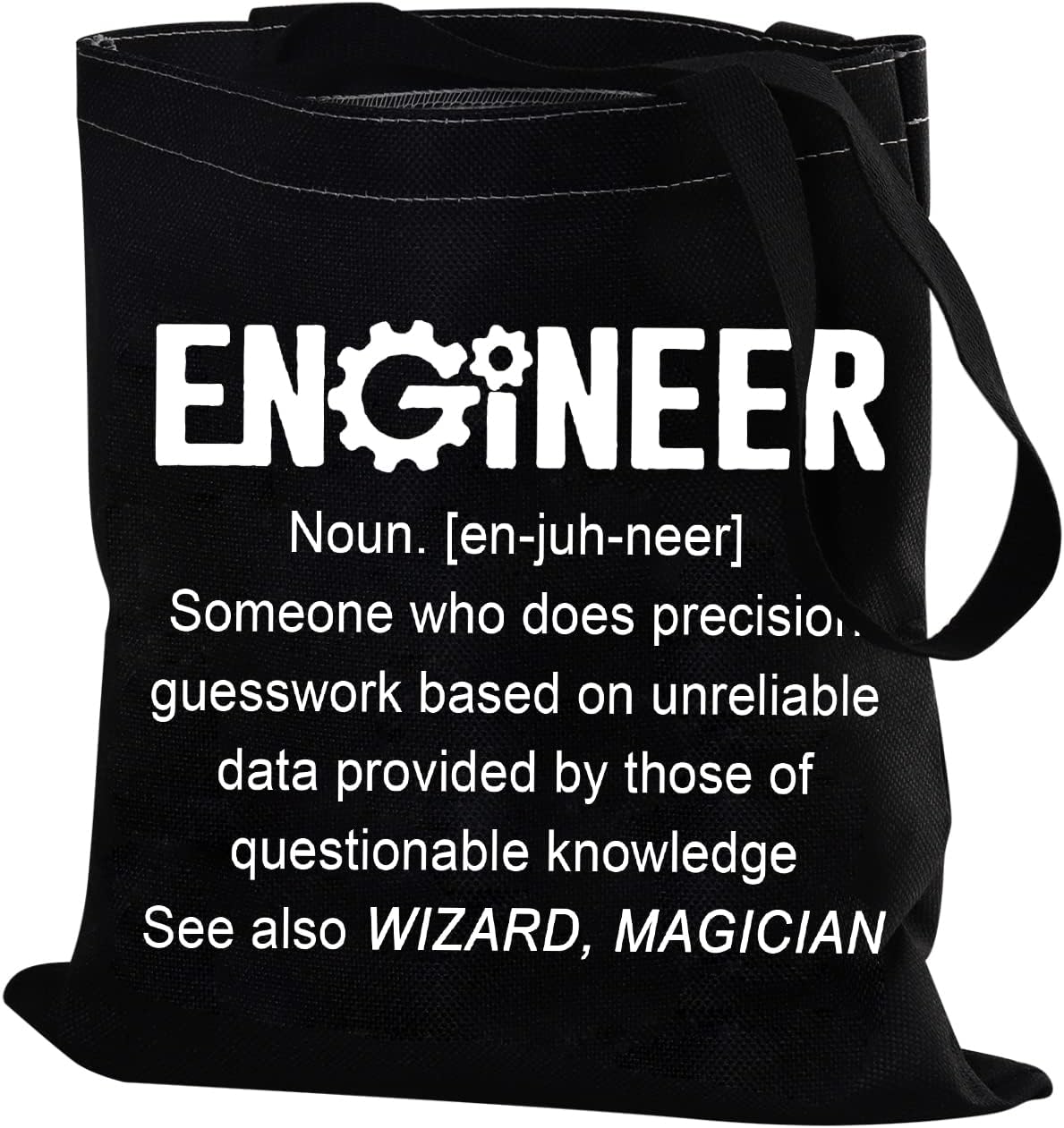 PXTIDY Engineer Definition Tote Bag Mechanical Engineer Gift Engineer Meaning Engineering Tote Bag Gear Mechanic Engineer