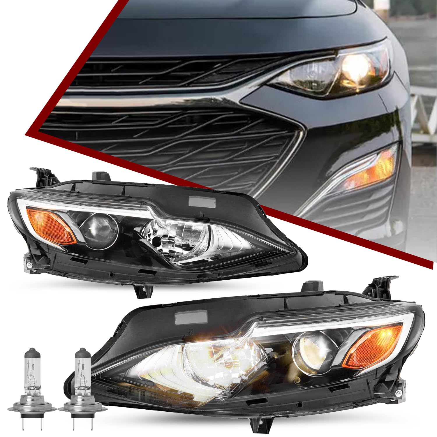 84585119 Chevrolet Malibu 2016-2018 Driver Side Replacement Headlight - America Rivers