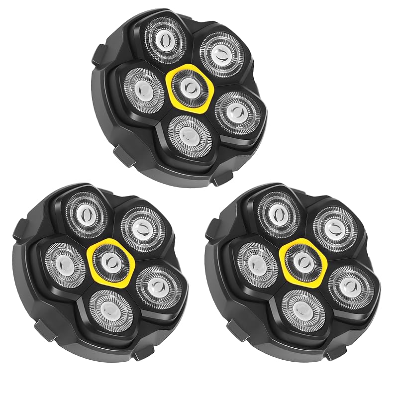 Cabeças de reposição magnéticas 6D para barbeador elétrico Loarysk, pacote com 3