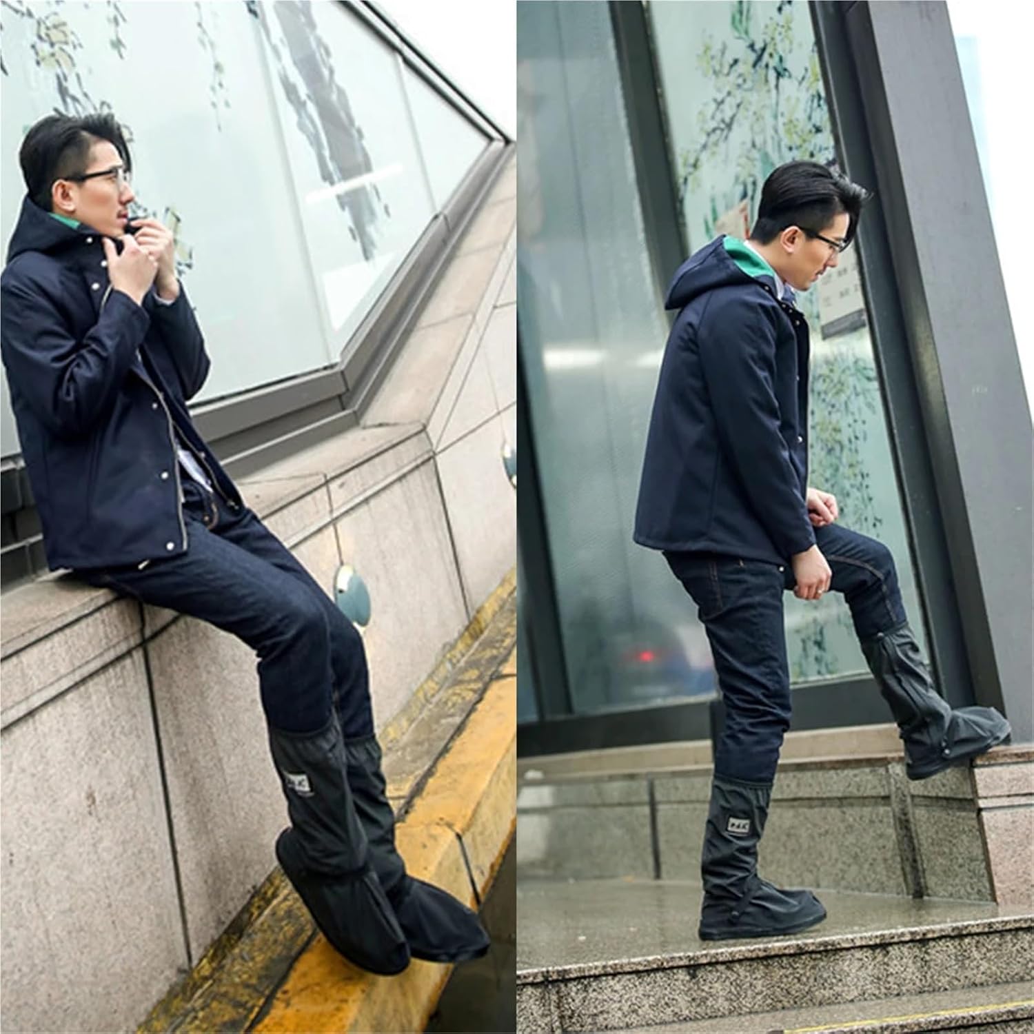 Rain Cover For Shoes 2pairs For Rainy Snowy Day Rain Shoes Cover Protectors Non-Slip Boot Covers(Small)