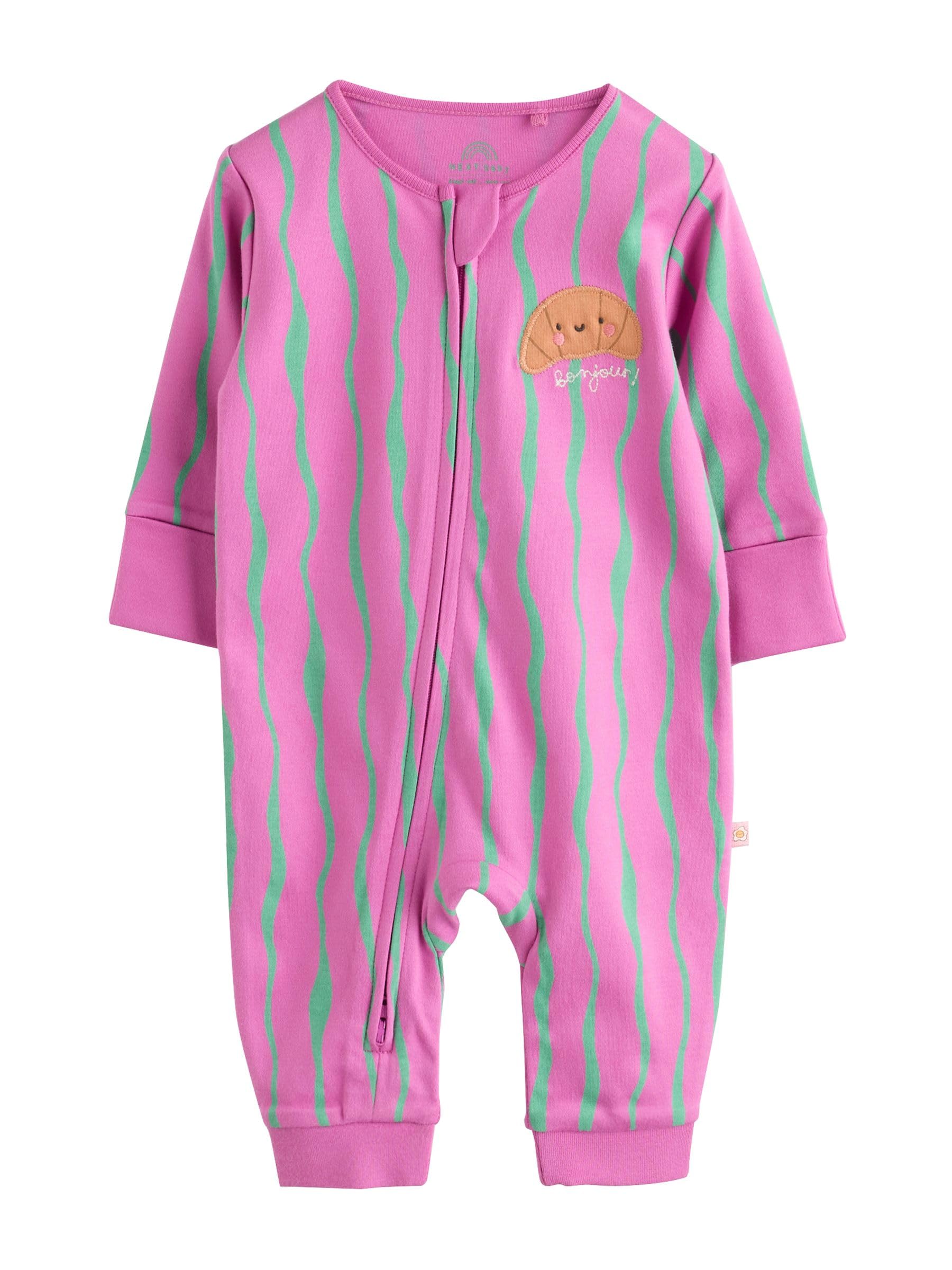 NEXT Bambina Confezione da 3 Tutine Bebè con Zip bidirezionale
