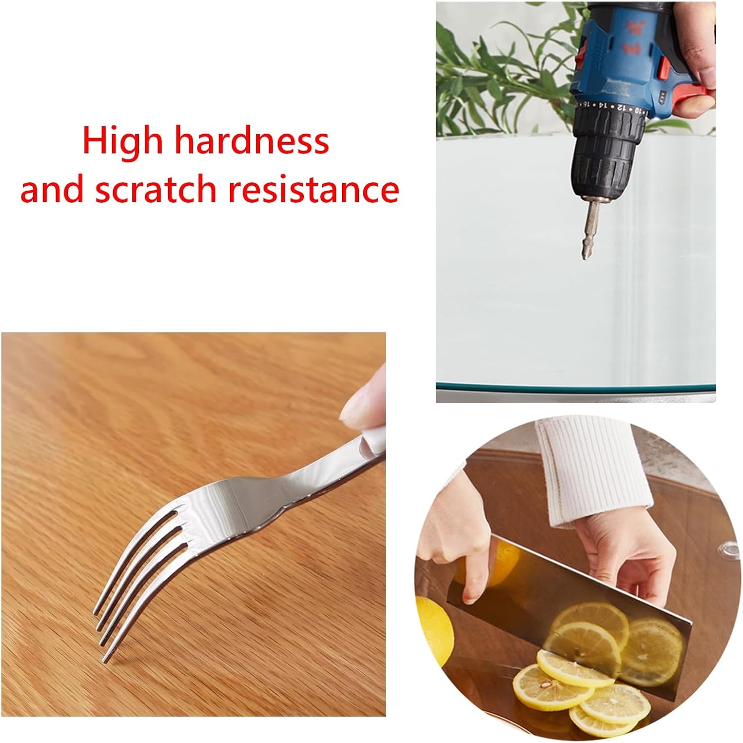 Round Polished Edge Tempered Glass Table Top, Transparent Table Surface, for Dining Table, Patio End Table. 52CM (20IN), 58CM (23IN), 65CM (25IN)(75CM(29.5IN))