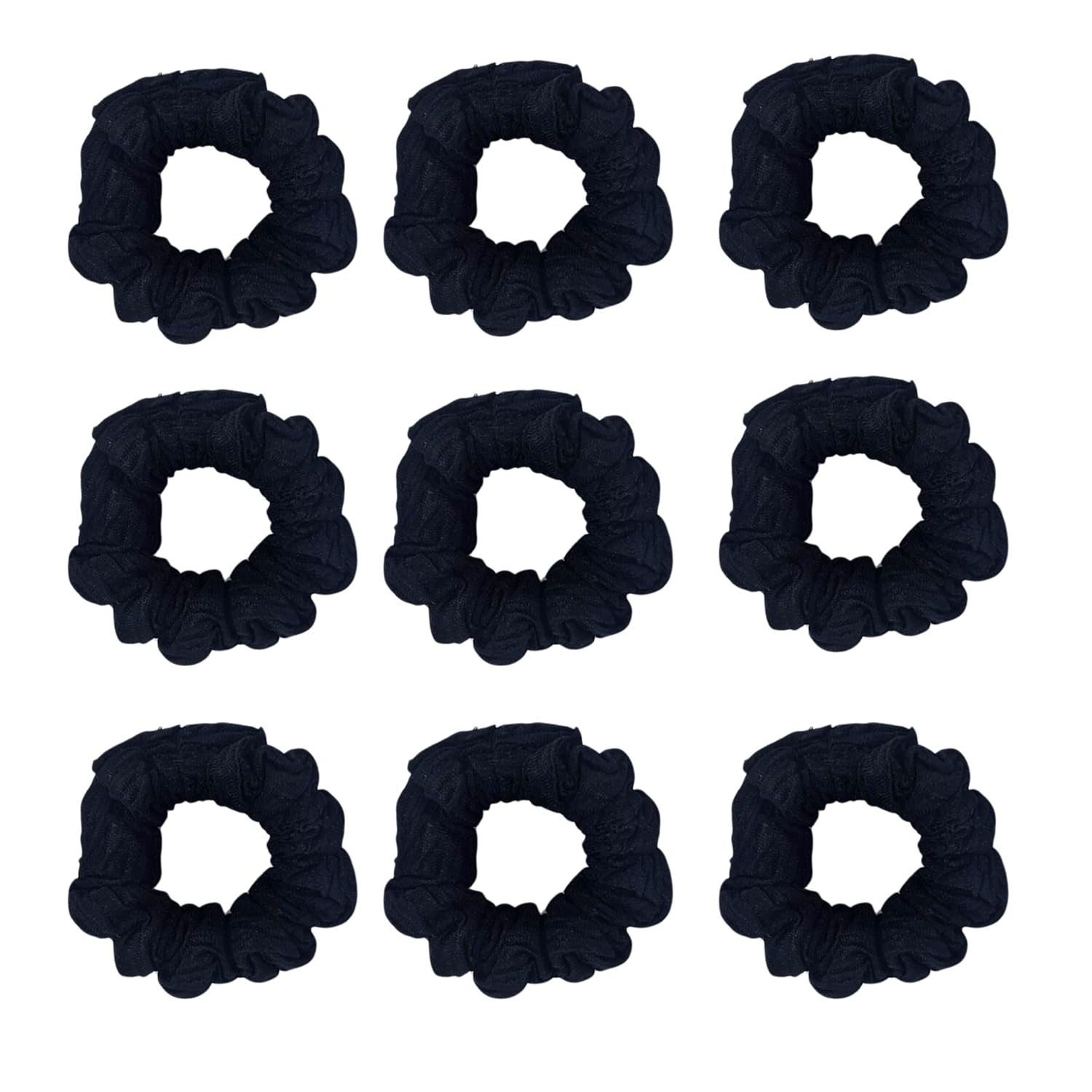 Cotton Scrunchies for Women Pack 24 Scrunchies for Women Hair Band, Hair Accessories clips Black ponytail Gift