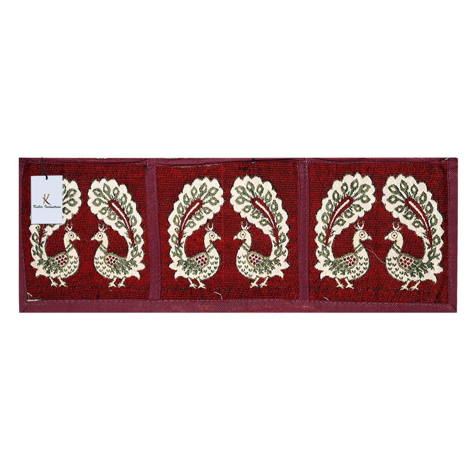 Red Cotton Fridge Cover - Kuber Industries -3