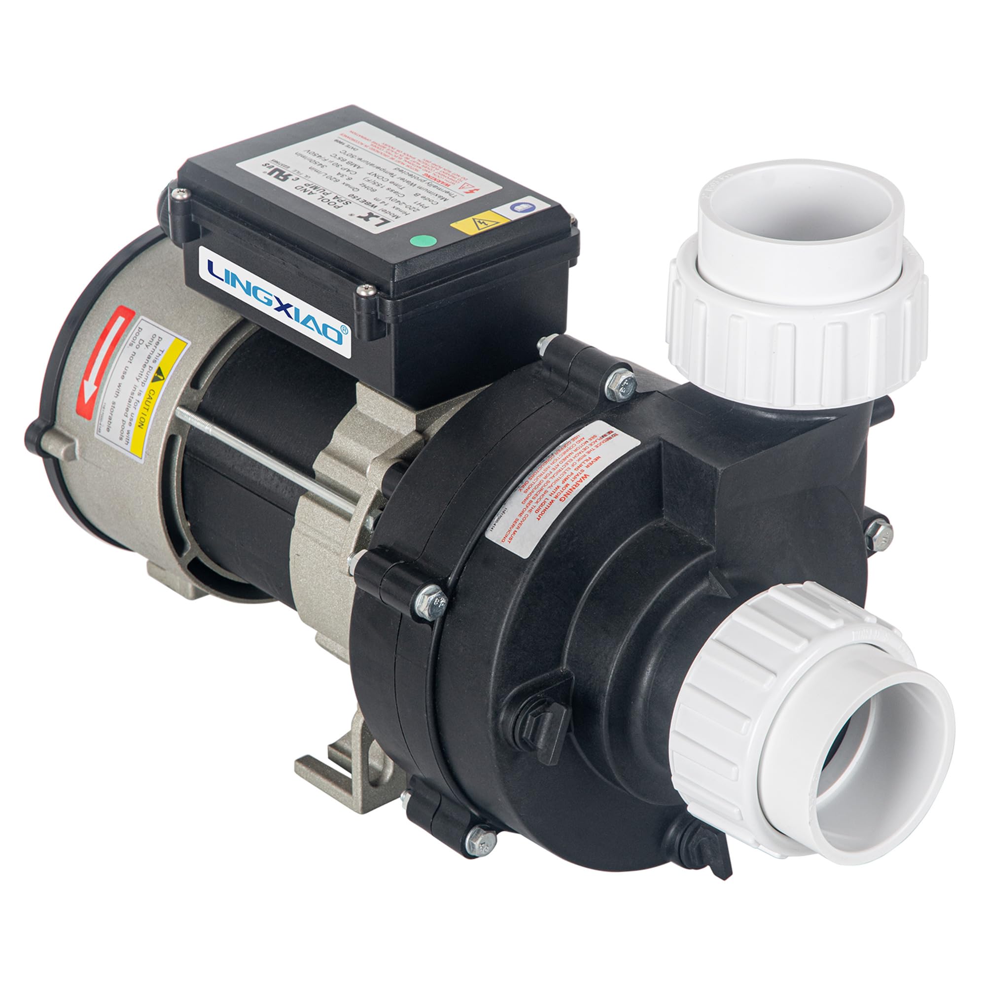 Hot Tub SPA Pump, Wow Pump 1.5HP, 220-240V, 2-inch Plumbing, Compatible with OEM#1016037 - (Model: WBE150)