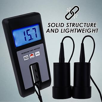 Window Tint Meter, Car Film Transmission Meter Window Tint,VLT Tester Coating 0 to 100% Visual Light Transmission for Mesuring Film, Filmed Glass, Window Tint, Side Windshield