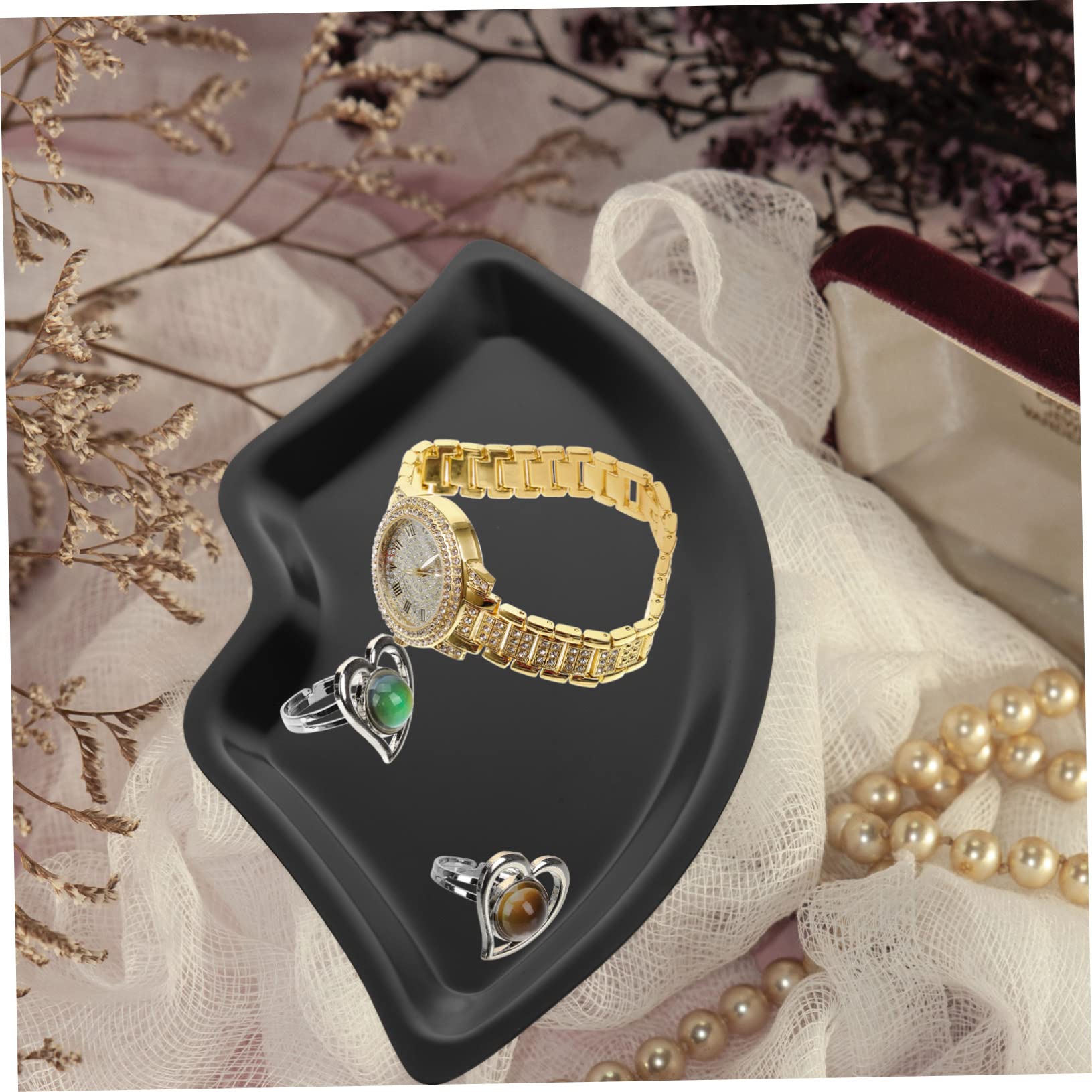 Amazon｜WESIEVYA ステンレススチール製の小物入れトレイ。ドレッサー