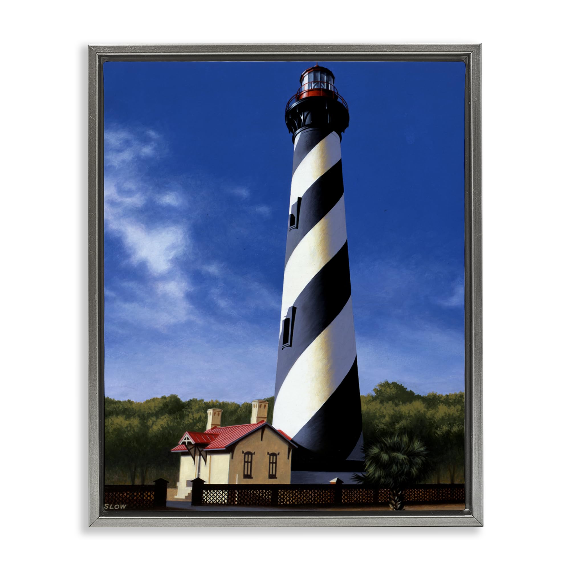 'St. Augustine Lighthouse'| Floating Frame Canvas Art