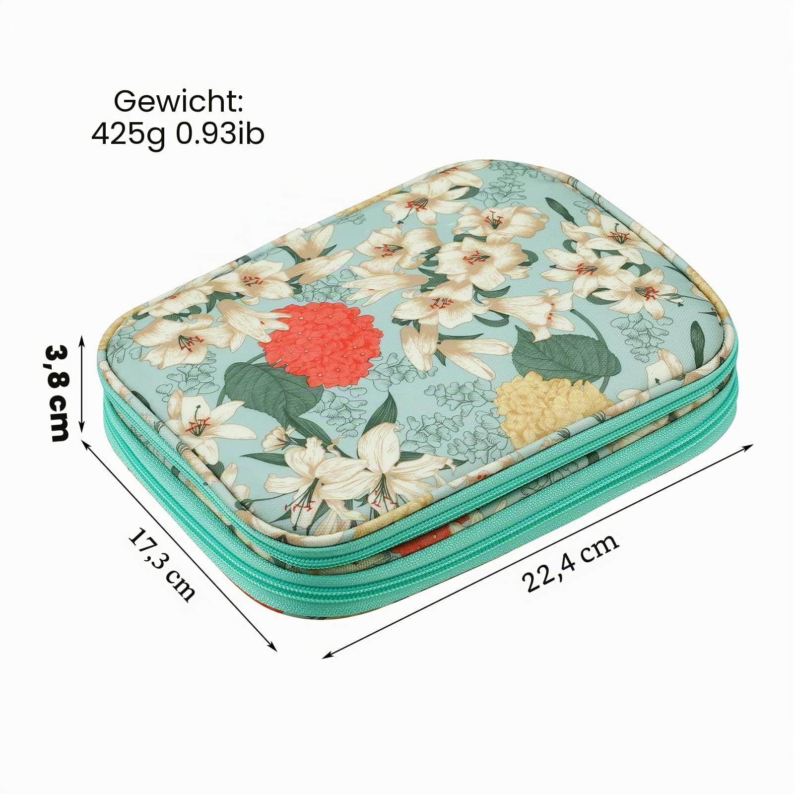 18 Paar Bambus-Rundstricknadel-Set, inklusive 78,7 cm langer, leichter Stricknadeln (2 mm - 10 mm), 43 Strickwerkzeuge und eleganter Aufbewahrungsbox