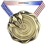 Decade Awards Archery Fusion Medal - Gold, Silver or Bronze | Engraved Archery/Darts Medal - 3 Inch Wide Customize Now