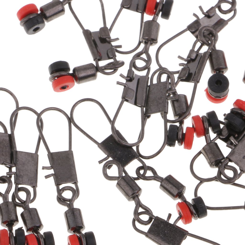 Lot de 10 émerillons de pêche 50 pièces avec connecteurs emboîtables S