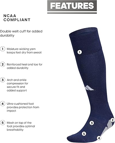 Miniatura 2 de Adidas Calcetines sobre la pantorrilla, de uso general, para todo deporte, 1 par