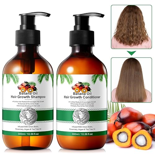 Miniatura 9 de Batana Oil - Juego de champú y acondicionador  Productos para el cabello espesante para mujeres y hombres con aceite de batana orgánico crudo para