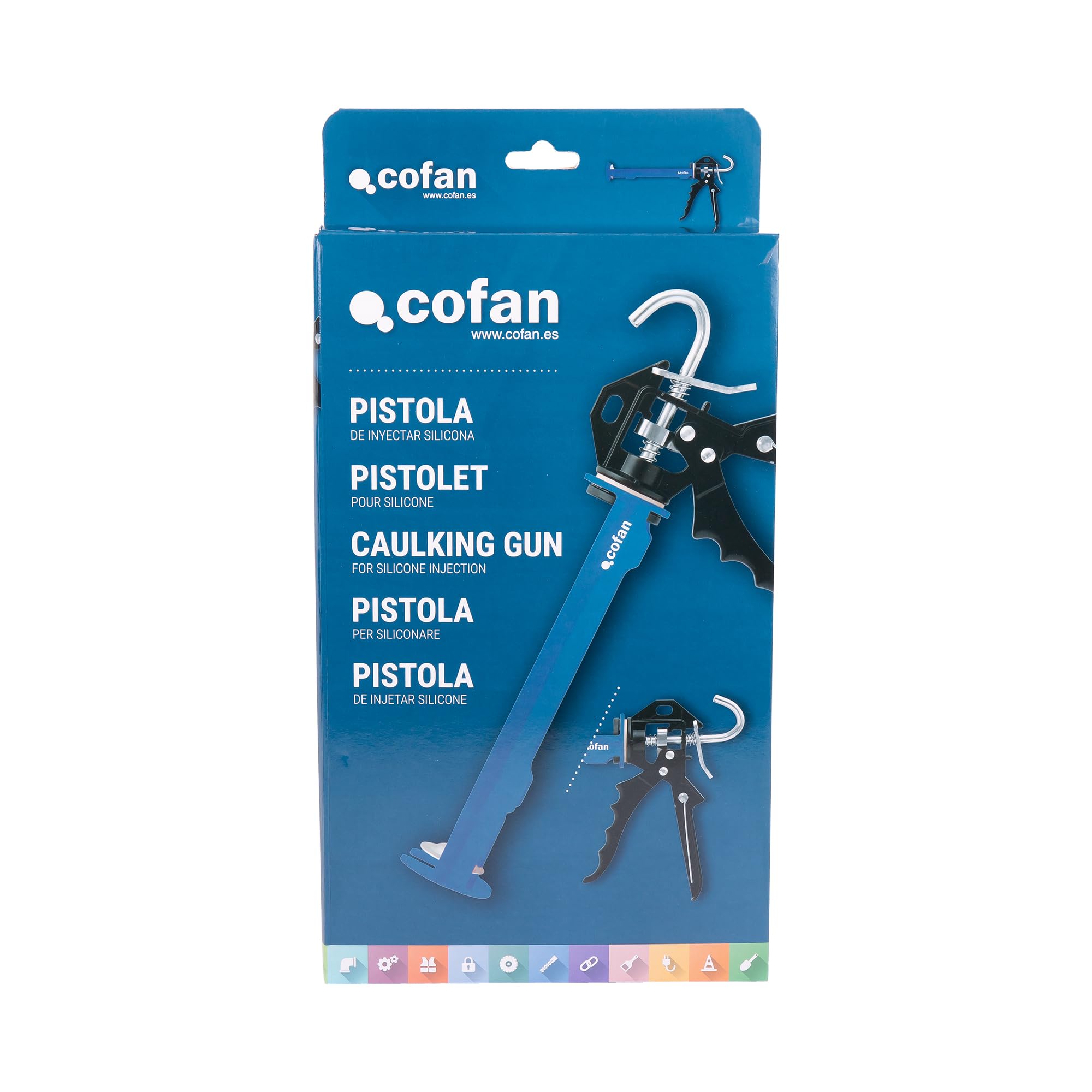 Cofan Profesjonalny pistolet silikonowy | Aluminiowy pistolet uszczelniający | Do wkładów 310 ml