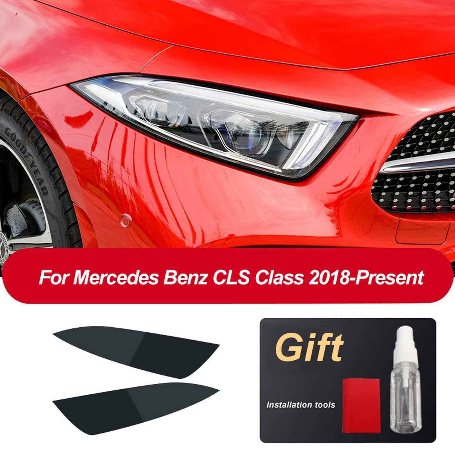 Folia ochronna reflektora samochodowego Renowacja reflektora Przezroczysta naklejka TPU, do Mercedes Benz CLS G GLC GLE 2020 GLS V Class AMG