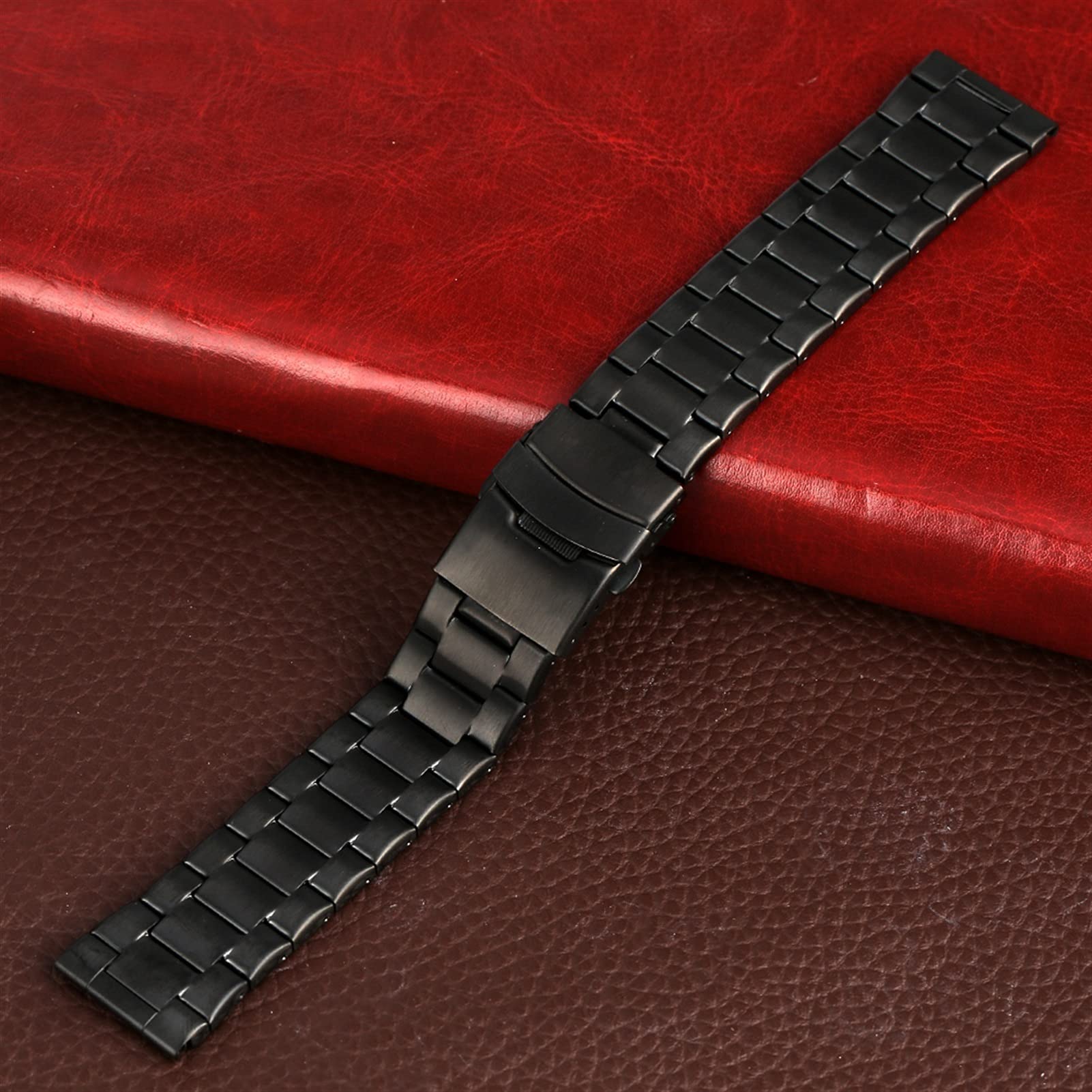 Strap DE Montrer 20 mm 22 mm en Acier Inoxydable Unisexe Bracelet Premium Boucle