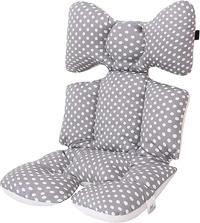 Amazon ベビーカーシート ベビーカークッション 春夏秋冬通用 赤ちゃんクッションサポート チャイルドシート 新生児保護クッション ギフト 綿 グレー円点 ベビーカーシート クッション ベビー マタニティ 通販