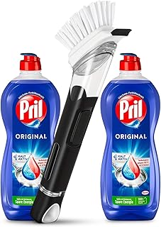 Spülmittel Pril mit nachfüllbarer Reinigungsbürste im praktischen Set, Geschirrspülmittel, Handgeschirrspülmittel, höchste...