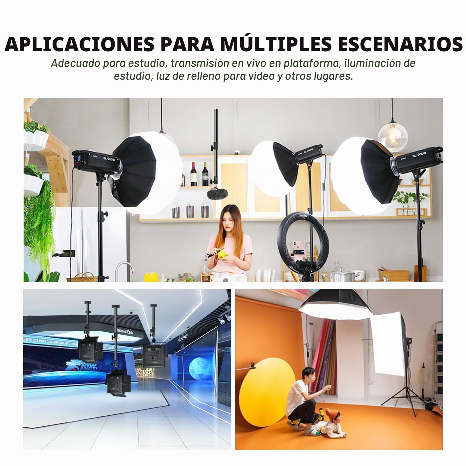 Soonpho 2-Pack Brazo de Brazo para fotografía de Pared Boom Arm Longitud Ajustable de hasta 67 cm con 3/8 1/4 Adaptador Universal de Rosca para Las Luces de vídeo de Fotos,Paraguas,reflectores