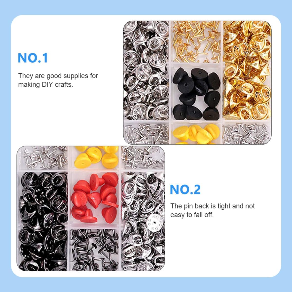 430pcs Butterfly Pin Backs for Jewelry Making and DIY Crafts