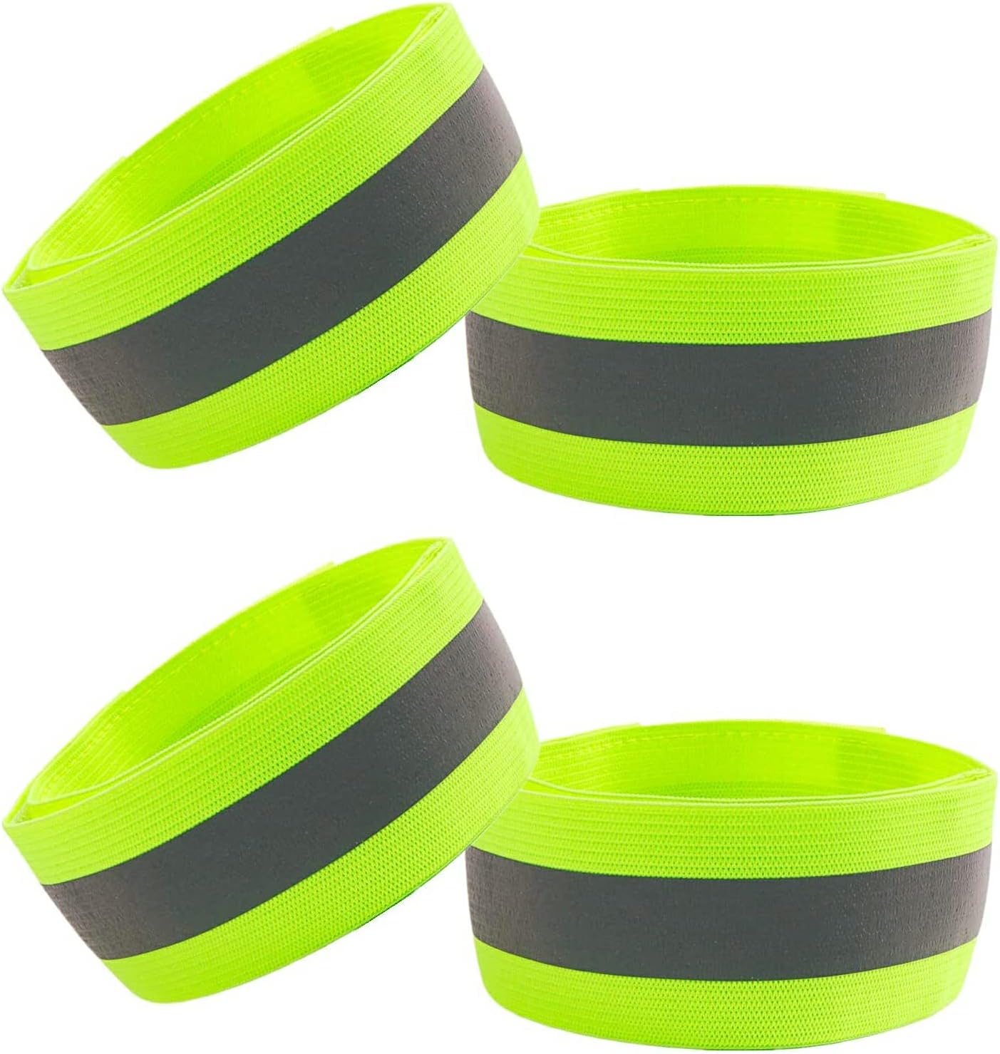 Inboat 6 Pcs Reflective Bands for Arm, Ankle, Leg and Wrist. High Visibility Reflective Gear for Running, Night Walking and Cycling. Safety Reflector Straps. Very Large Reflective Surface Area : Sports & Outdoors