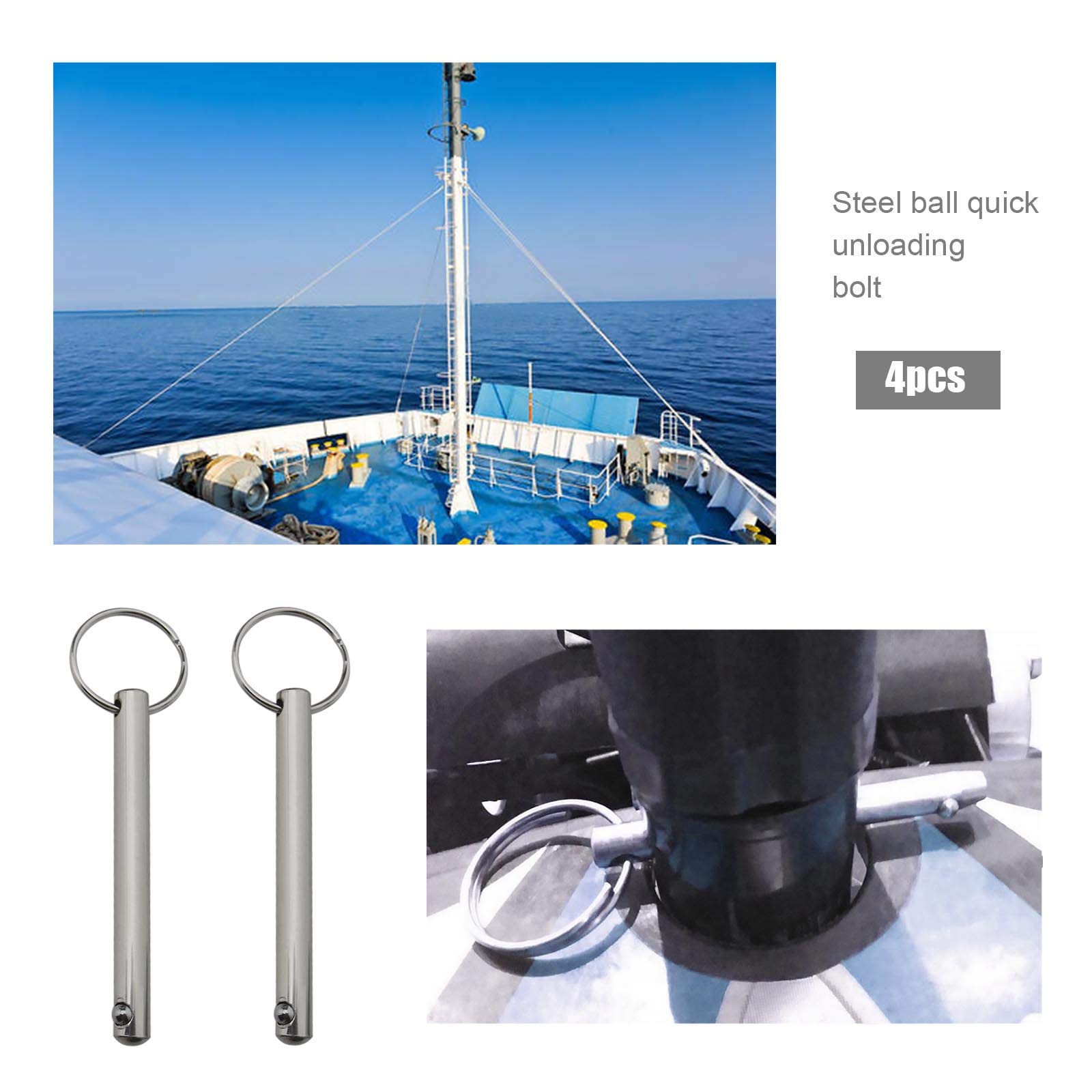 4 Perni A Sgancio Rapido In Acciaio Inox 316 - Per Barche, Cerniere E Supporti - Foto 13