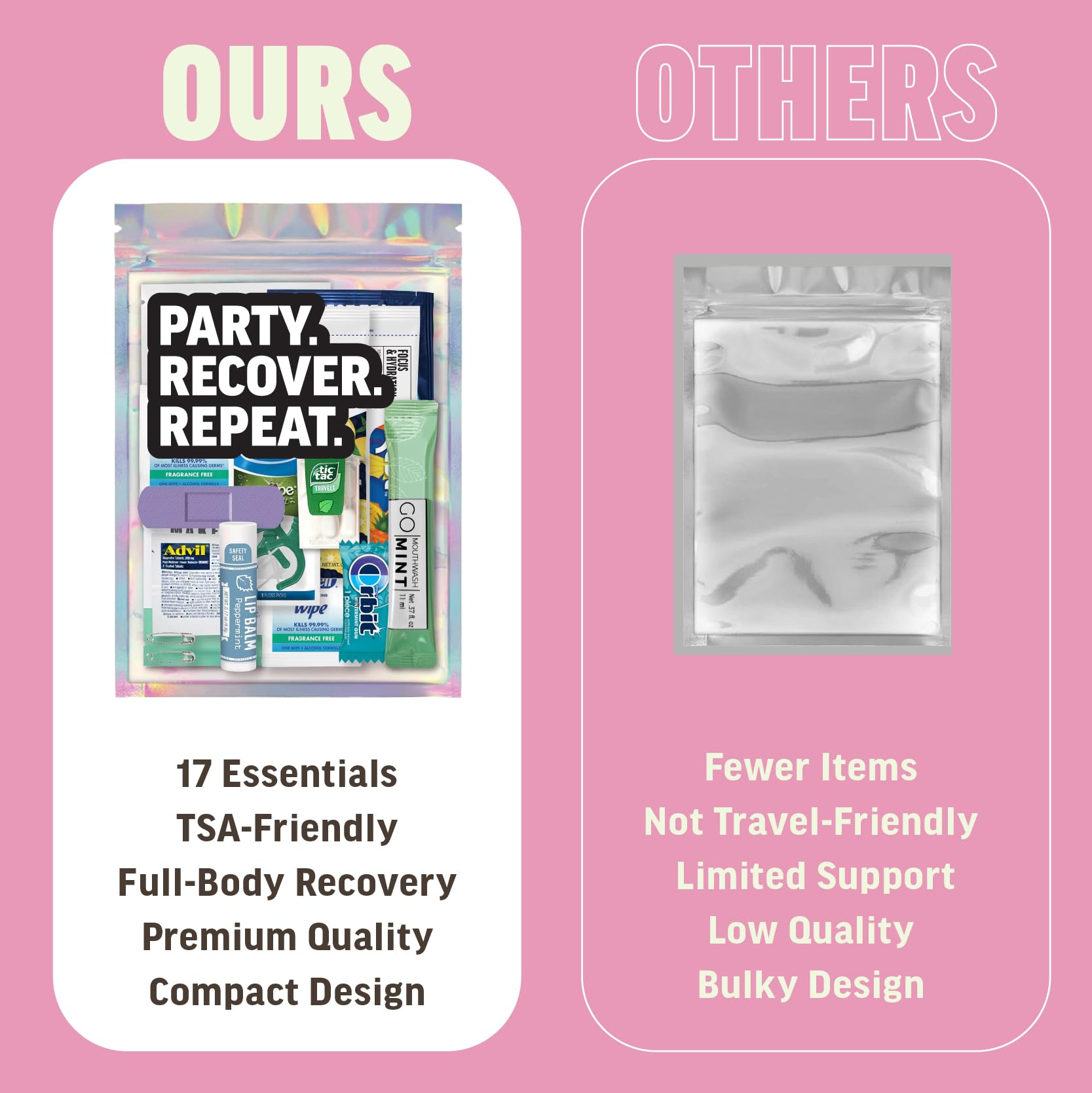 Amazon.com : Hangover Kit Deluxe XL – 17pc Pre-Filled Premium Bags